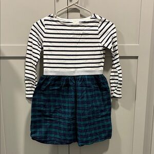 J. Crew Striped and Plaid Kids Dress - Navy and White